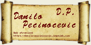 Danilo Pečinoćević vizit kartica